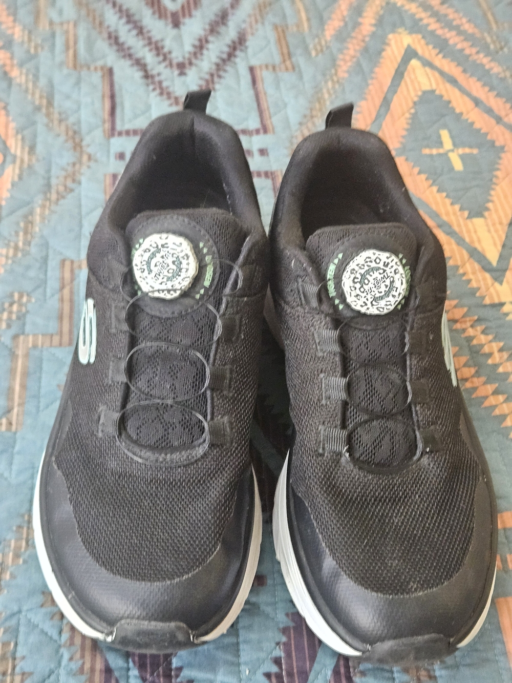 Skechers Black and White Casual Slip-On Sneakers - Picture 4 of 7